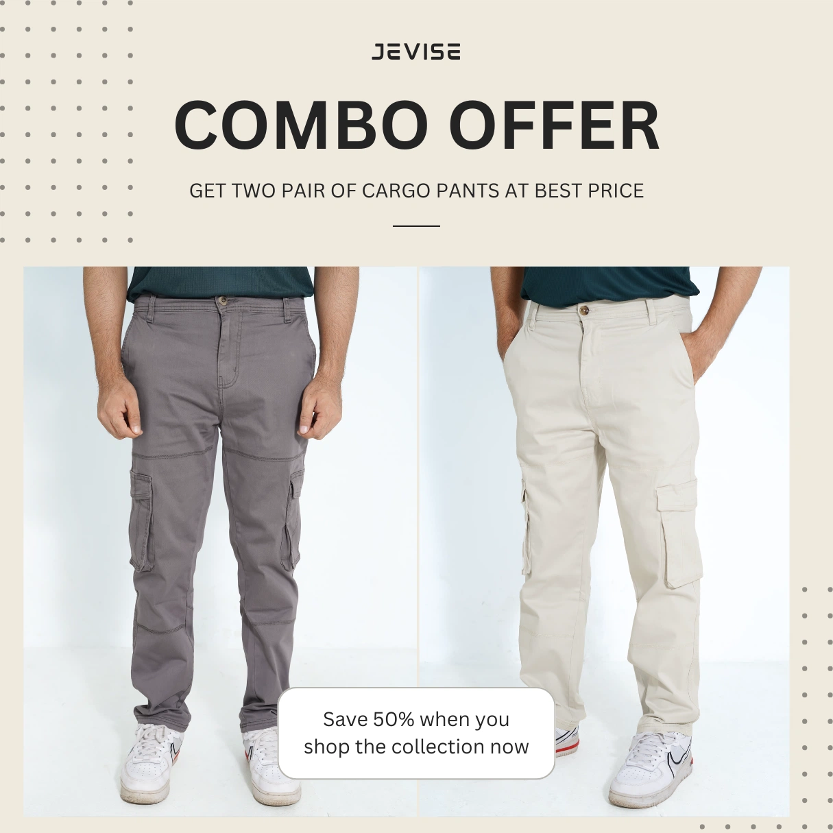 Jevise Cargo Pants Combo Offer